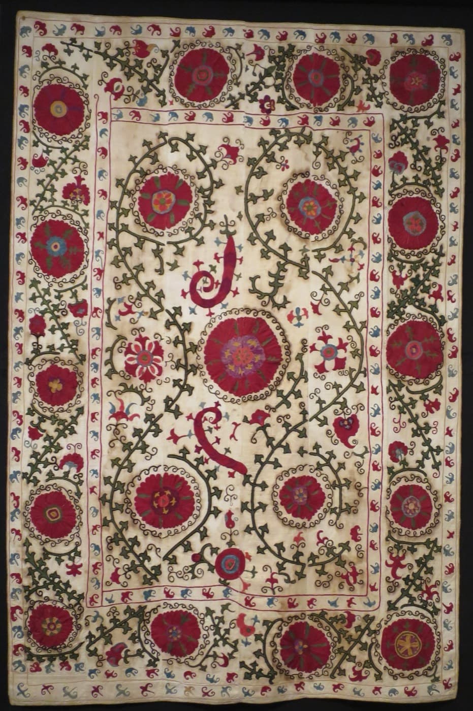 Silk suzani embroidery from Bukhara